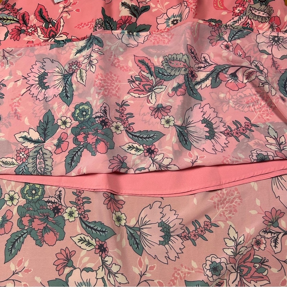 Coldwater Creek Pink Maxi A-Line Skirt with Slit - Picture 11 of 11
